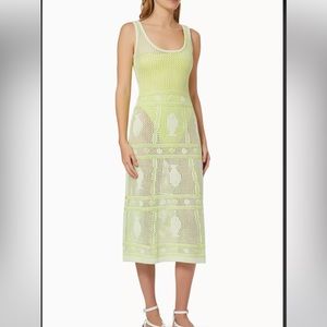 Solid and Striped Ann-Marie Crochet Coverup Dress With Fresh Fish Motif